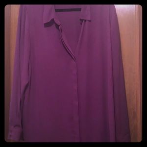 Fuchsia Long Sleeve Blouse Slit Back Detail 22/24